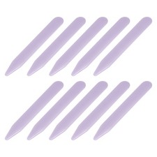 10Pcs Plastic Collar Stays, 2.8 Inch Length Dress Shirt Collar Inserts, Purple