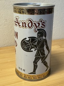 Andy's Grecian Brand Beer - Empty Beer Can Bottom Opened