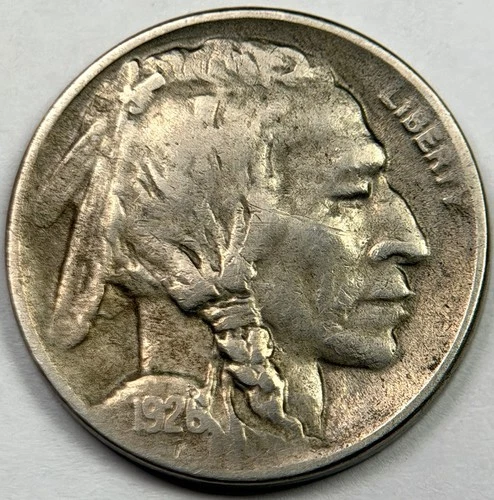 1926-D BUFFALO NICKEL. BEAUTIFUL, FINE  F EARLY CIRCULATED COIN!