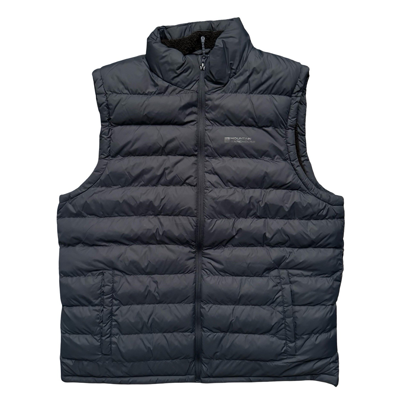 Mountain Warehouse Seasons Fur Lined Padded Gilet Mens XL Blue Quilted