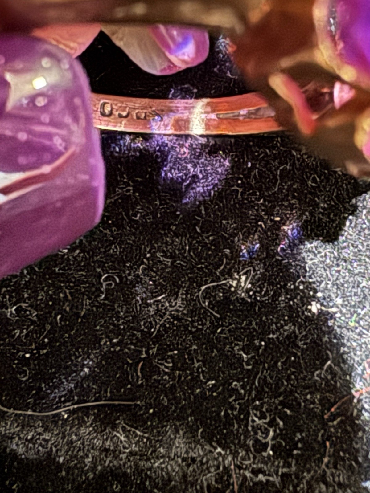 Purple Ruby Flower Cut Solitaire Ring - image 8