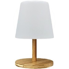 Lampe de table sans fil - LUMISKY - STANDY MINI WOOD - H25 cm - Pied en bambo...
