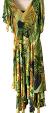 SIGNATURE BY ROBBIE BEE FLORAL FAIRY Y2K FORMAL SLEEVELESS MAXI BEADED DRESS 12