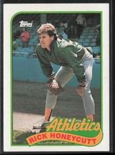 1989 Topps Rick Honeycutt Oakland Athletics #328