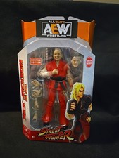 AEW GAMESTOP EXCLUSIVE LIMITED EDITION STREET FIGHTER NICK JACKSON KEN MASTERS