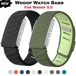 Bling Rhinestone Edge Silicone Replacement Strap Fits Whoop 5.0 Fitness Tracker