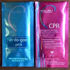 Malibu CPR Color Stain Remover UnDoGoo Shampoo and Cap Fix Hair Prep Bundle NEW