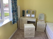 cream bedroom furniture used in good condition