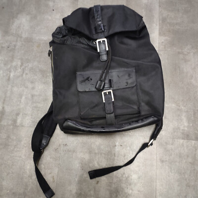 Clarks Rucksack Woman Men Black Leather/Canvas/Fabric inside