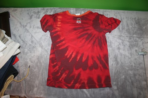 Nike Kids M Skull Graphic Shirt Red Tie Dye Skeleton Casual Tee - Picture 7 of 8
