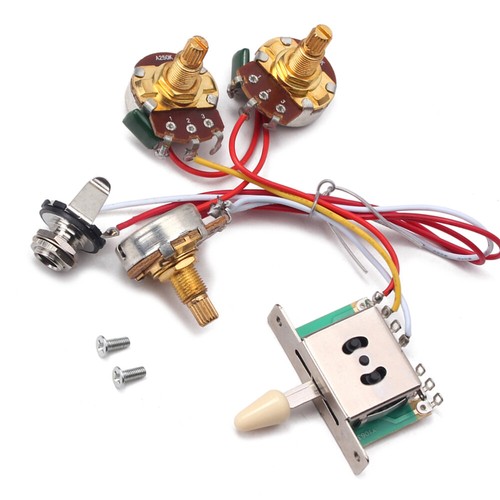 Guitar Switch Volume Tone Pot Jack 250K Wiring Harness Toggle