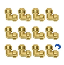 1/2-Inch 90-Degree Elbow 12-Pack Push-to-Connect Plumbing Fittings