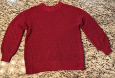 American Eagle Sweater Waffle Knit Small Crewneck Pullover Maroon