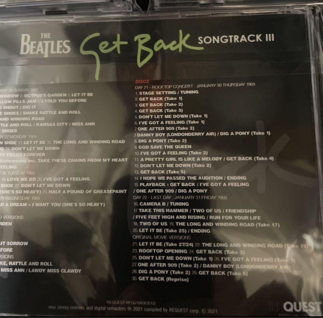 THE BEATLES GET BACK SONGTRACK Volume 1.2.3 set 2CD each New