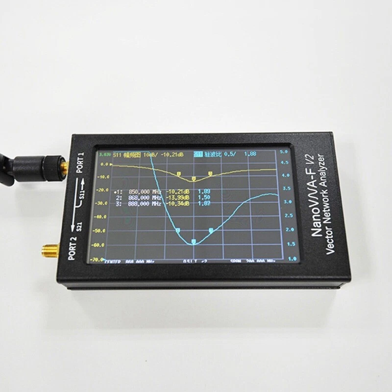 50KHz-3GHz 4.3 Inch NanoVNA-F V2 VNA Network Antenna Analyzer UHF HF VHF - Image 2 of 4