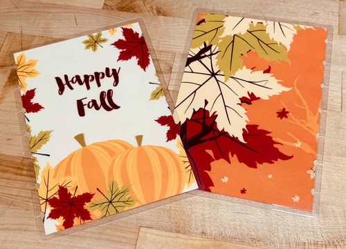 Happy Fall Pumpkin Leaves Cover Set 4 use with MINI Happy Planner - Picture 3 of 4