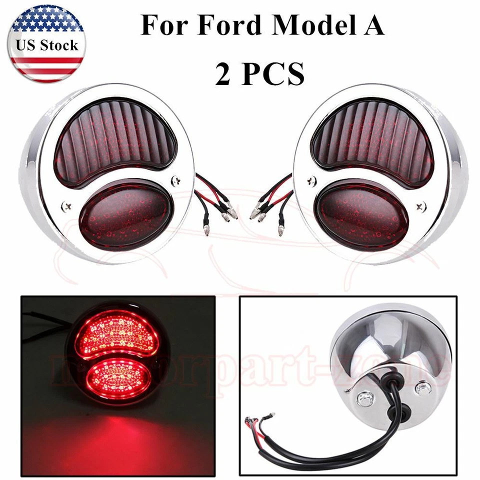 Par de luces traseras para Ford Modelo A luces de freno Hot Rat Rod retro duolamp EE. UU. Foto 3 de 4