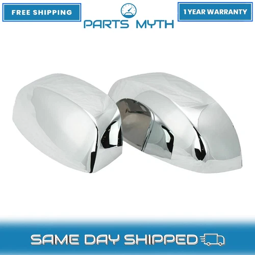 NEW Chrome Side View Mirror Caps LH & RH Set Fits For 2007-14 Cadillac Chevy GMC
