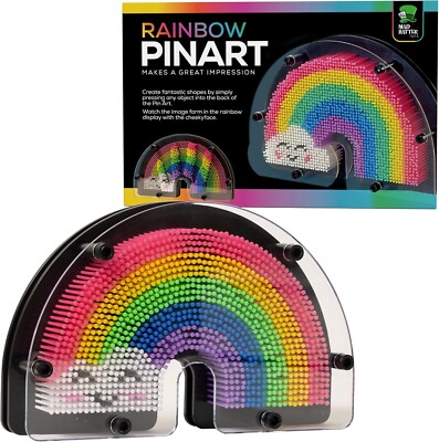 Regenbogen Form Pin Art Farbe Kunst Eindruck für Kinder Kinder Bild Geschenk Spaß