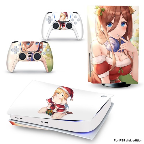 Anime Girls PS5 Disk Skin Sticker Decal Vinyl Wrap for Playstation 5 full set - Bild 18 von 23