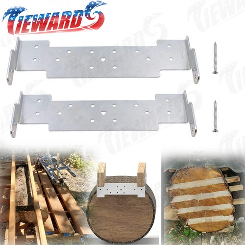 Pair 2X4 Chainsaw Mill Guide Rails Metal Bracket Fit for 6