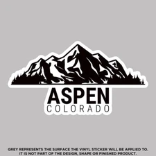 Aspen Colorado with Mountain, High Quality Vinyl Stickers