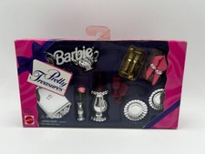 BARBIE PRETTY TREASURES Sparkling Dining Set Mattel Gift 13761 1995 NIB ZA1
