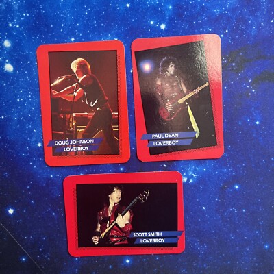 3 Vintage ''Rock Stars Concert Cards'' - 1985 AGI Inc. - Loverboy