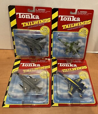 Tonka Tailwinds 1999 Set Of 4: F-4J, F-18C Hornet , F-14 Tomcat, F-16 Falcon NIB