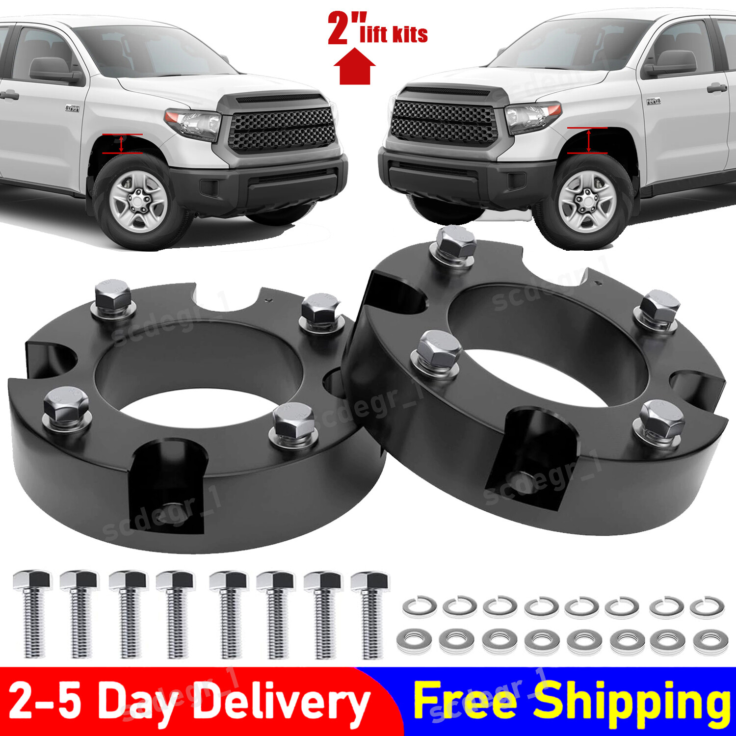 2-Inch Front Leveling Lift Kit for 2007-2023 Toyota Tundra & Sequoia 2WD/4WD