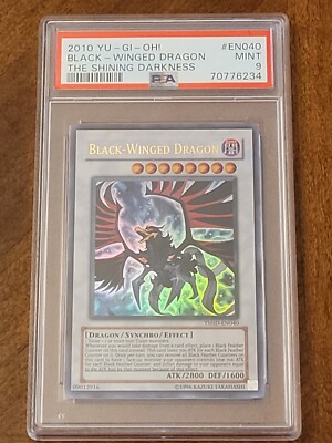 トレーディングカード PSA9 ブラックフェザー・ドラゴン ホロ