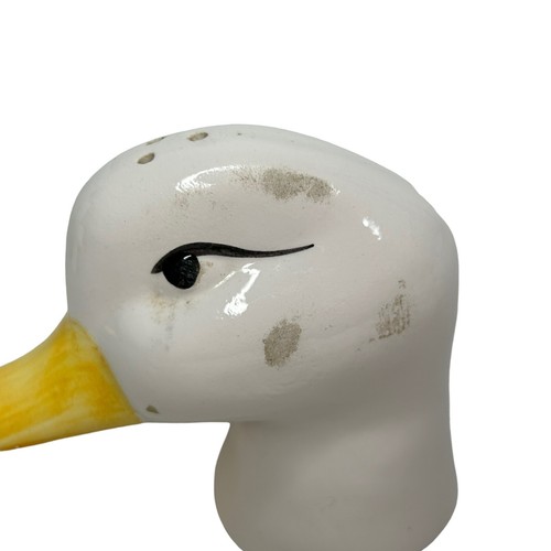 Vintage Testa d'Anatra Sale Pepe Shakers Caccia Uccellini Aviaria Antropomorina *LEGGI - Foto 12 di 20
