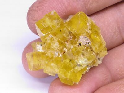 TOP Gelbes Fluorit-Mineral   The Fluorine, Glory Mine, Spanien   3,5 x 3 x...