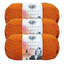 (3 Pack) Lion Brand Yarn 860-135D Vanna's Choice Yarn, Rust