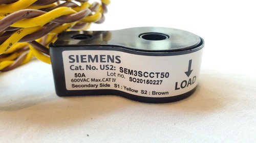 SIEMENS SEM3SCCT50 SOLID CORE CURRENT TRANSFORMER 600VAC 50A NEW - Picture 2 of 2
