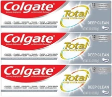Colgate Total Deep Clean Toothpaste, Whitening Toothpaste, Mint, 3 pack, 5.1 Oz