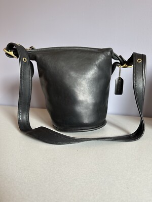 バッグ OLD COACH 9953 Rare Old Coach 9953 Shoulder Bag Bucket Type Dark Brown Vintage