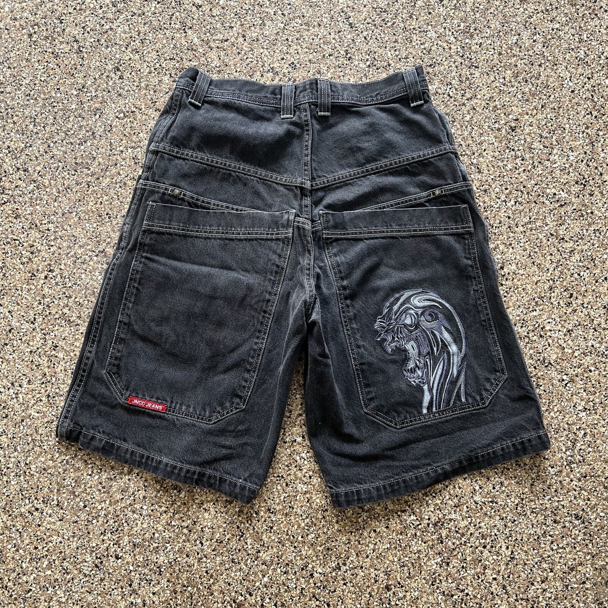 GRAIL vintage black skull tribal jnco jorts size 32 RARE | eBay