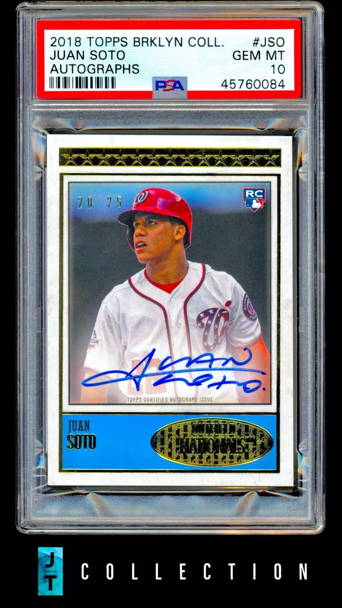 Juan Soto ROOKIE | 2018 Topps Brooklyn Collection /25 | PSA 10 ON-CARD AUTO