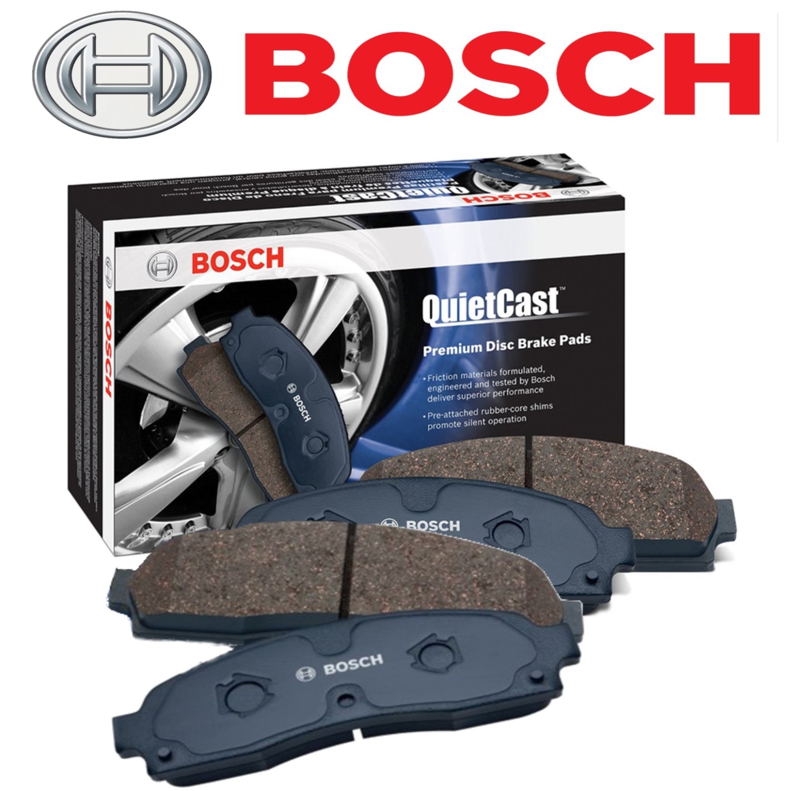 Bosch BP886 Rear Disc Brake Pads Left & Right Complete Set Melanie