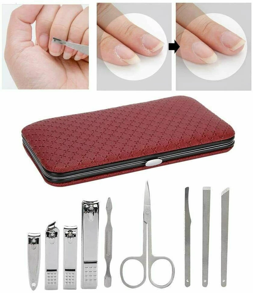 Juego de 19 piezas de manicura y pedicura cortaúñas tijeras kit de aseo nuevo Foto 2 de 3