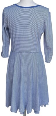 Matilda Jane Between The Lines Dress Blue Stripe Soft Tulle Underlay Size M  | eBay