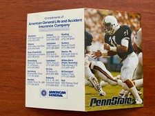 CFB 1986 PENN STATE ST Football Schedule SHANE CONLAN Blue Jersey BUFFALO BILLS