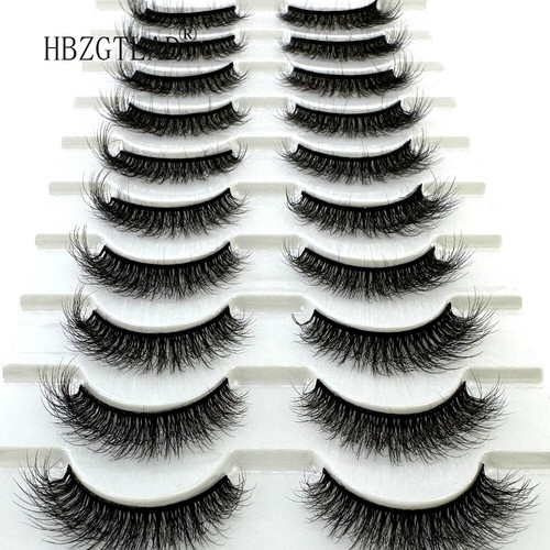 10Pairs False Eyelashes 3D Mink Soft Long Cross Natural Makeup Eye Lashes Extens - Picture 6 of 20