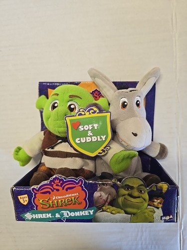 2007 Shrek & Donkey Plush - Dreamworks Shrek - NEW In Box - MGA 409380 - Picture 1 of 2