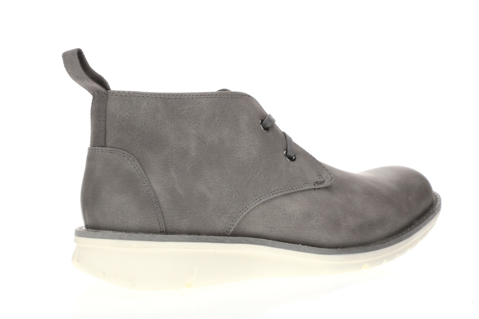 Andrew Marc 239650 Mens Thompson Faux Leather Chukka Boots Gray Size 9