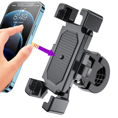 Motorcycle Phone Mount Quickly Lock Anti-Shake Bike Cell Phone Holder Handlebar