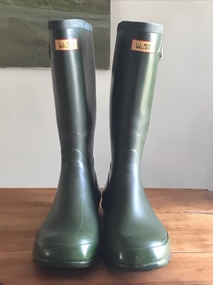 Vintage Viking-Askim LL Bean Classic Green Tall Wellies Rain Boots Size 9