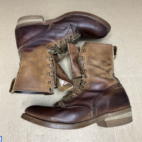 Vintage RED WING Leather Logger Boots Made in USA Size 9.5D