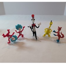 Juego de mini figuras Dr. Seuss Avon Cat in the Hat Thing 1 2 Sneetch Fox en calcetines 5 piezas